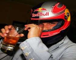 Vitantonio Liuzzi consuming alcohol